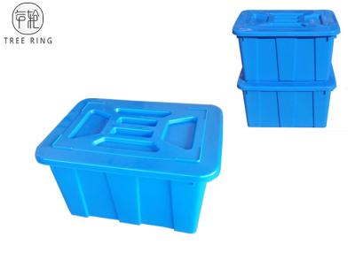 China High Dense Plastic Storage Crates With Lids Dolly For Laundry C614 95Kg Stackable for sale