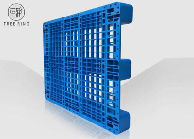China Reversible HDPE Plastic Pallets For Racking Shelf Open Deck Rack 1ton 1200 * 1100 for sale