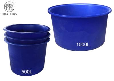 China Nestable Cylindrical Large Plastic Water Aquaculture Tubs For Water Storage 500L Polyethylene for sale