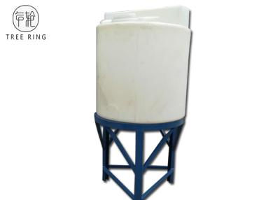 China CMC 1000L Round Rotomolding Products , Rinse Water Storage Tanks With Steel Stand for sale