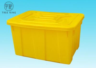 China Commercial Colored Plastic Storage Totes With Lids / Cover Stacking And Nesting for sale