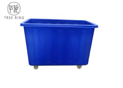 China Customized Rotational Molding 300kg Recycling Plastic Laundry Storage Cart With Insert for sale