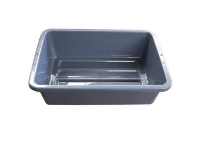China Grey Non Collapsible Plastic Luggage Airport Search Tote Tray For Airport Or Restaurant for sale