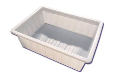 China Heavy Duty Rotomolded Rectangular Tuff  Poly Tapered Tubs On Trolleys For Materials Handling for sale