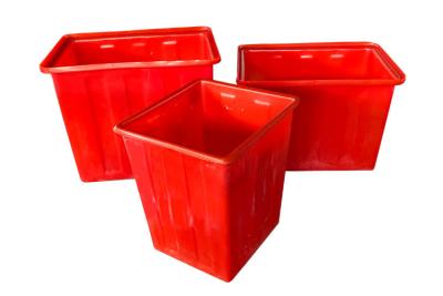 China Solid Durable Paper Recycling Bin , Plastic Kitchen Waste Bins In Red Color for sale