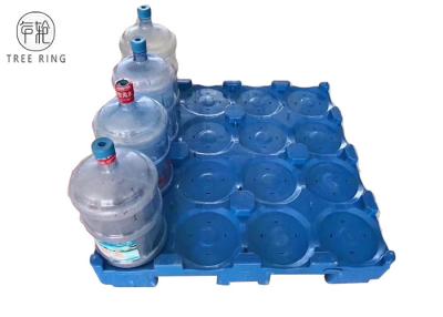 China Single Faced 16 Bottles Poly Pallets Stackable Balance 5 Gallon Water Bottles For Supermarket for sale