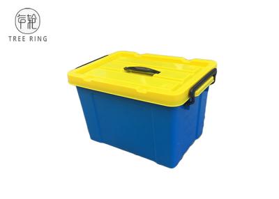 China Rectangular Nesting Virgin PP Plastic Storage Box 50L With Locaked Lid 40*29*24 Cm for sale