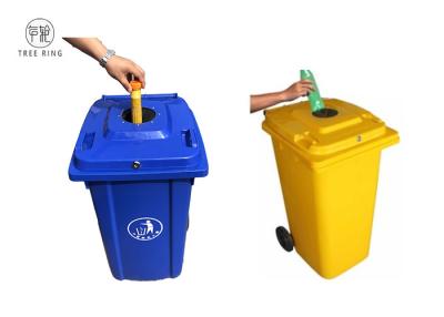 China 100 Lt Plastic Rubbish Bins Waste Wheelie Bin 120 Litre With Lock And Rubber Stopper for sale