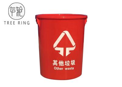 China Red Color 100L Plastic Food Storage Buckets With Lids And Handle For Dry Food Packaging for sale