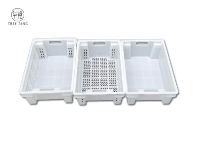 China 30 Litres Heavy Duty Plastic Stack Nest Containers For General Food Fishing Processing for sale