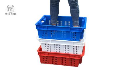 China Polyethylene HDPE 30 Litres Euro Stacking Containers Plastic Stack Nest Fish Box for sale