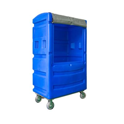 China 1000 Liter Laundry Linen Trolley Dolly For Material Handling for sale