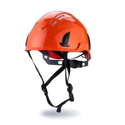 China Casco de la escalada del casco de seguridad de la cabeza del petróleo de la PC del ABS con el trinquete ajustable en venta
