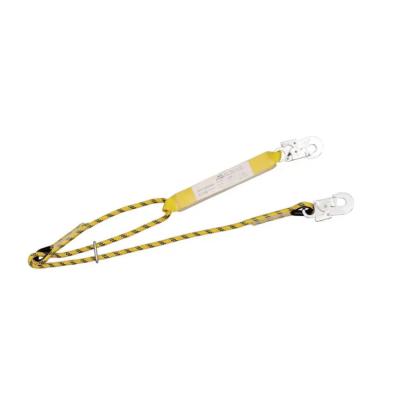 China 1460 To 1988mm Adjustable Safety Lanyard Yellow Energy Absorber Kernmantle Rope Lanyard for sale