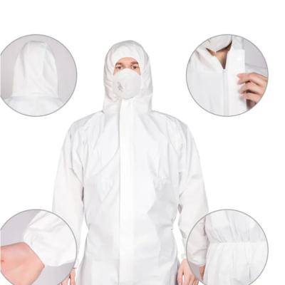China Microporous 60GSM  Disposable Protective Coverall Polypropylene Body Suit Splash Resistant for sale