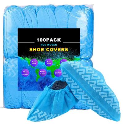 China Nonwoven 16.9in Disposable Shoes Cover Waterproof Medical Staff Shoe Cover Hospital for sale