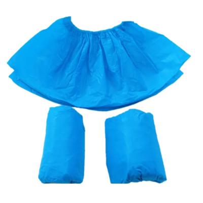 China Blue Hospital Lightweight Non Slip Disposable Shoes Cover 20GSM Film For Indoors for sale