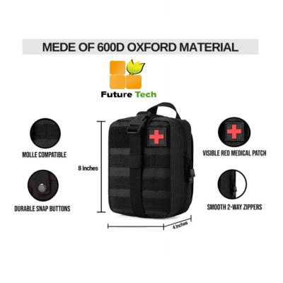 China 600D Oxford Medical Emergency Bag Outdoor First Aid Kit Combat Individual Tactical Bag for sale