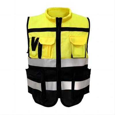 China 360 Degree Industrial Working Reflective Safety Vest With Pockets 120g 5cm Tape for sale