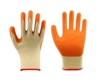 China Latex Coating Rubber Dipped Gloves Heavy Duty Hand Gloves For Construction Workers for sale
