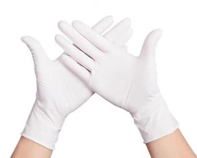 China L XL Protective Disposable Gloves Powder Free White Pure Glove Latex Disposable Gloves for sale