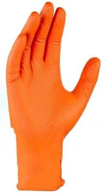 China guantes disponibles protectores Diamond Pattern Disposable Safety Gloves del nitrilo 8.0gr en venta