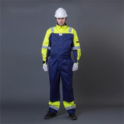 China Fire Retardant Safety Coverall Suit Safety Protective Clothing 65% Cotton 35% Polyester for sale