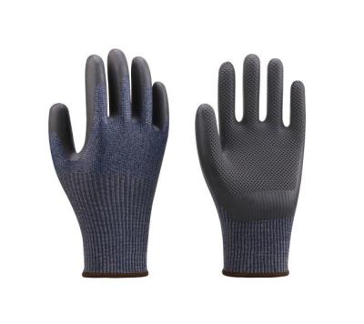China Eco Latex Slip Resistant Gloves Grip Cut Resistant Safety Gloves A3 Safety 13 Gauge for sale