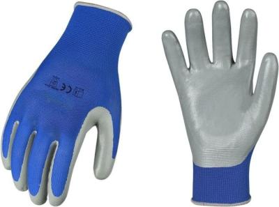 China Reusable XL XXL Seamless Gloves Safety Work Nitrile Coated Palm Grip for sale
