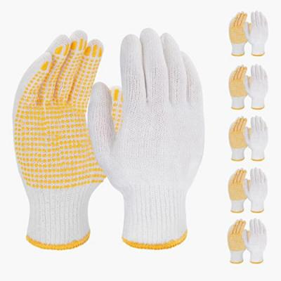 中国 L XL XXL耐久力のある手の綿の手袋の安全は非仕事の手袋を入れる 販売のため