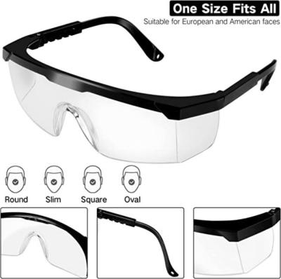 China Unisex Clear Eye Protection Safety Glasses Anti Scratch Anti Fog Safety Goggles for sale