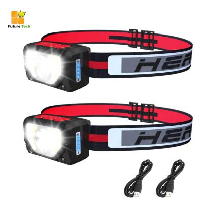 China White Red LED Head Mounted Work Light 1000 Lumen Head Lamp For Fishing for sale