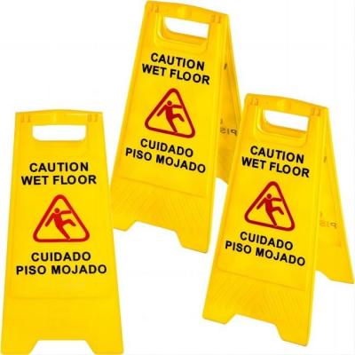 China Hanging Standing Plastic Safety Caution Wet Floor Safety  Signs 0.86kg for sale