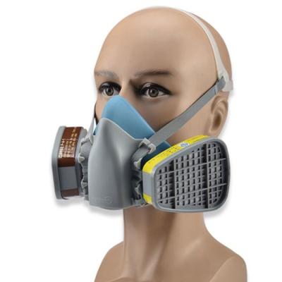 China Anti Fog Sanding Half Mask Respirators Dust Gas Defense Half Face Air Purifying Respirator for sale