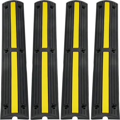 China 38in 6600Lbs Rubber Speed Hump  4 Pack Of 1 Channel Rubber Road Hump 3ton for sale