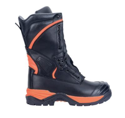 Chine Orteil en acier de travail industriel de la sécurité US3-14 de bottes de bottes amortissantes résistantes à la chaleur de pompier à vendre