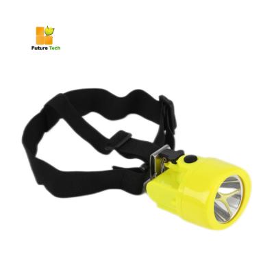 China Rechargeable Lithium Ion LED Miner Head Light 3 Color Coal Miners Headlamp for sale