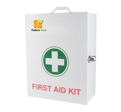 China Survival Standard First Aid Kit Cabinet Wall Mounted For Office Building Hospital School for sale