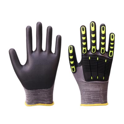 China TPR Silicon Rubber Anti Vibration Gloves Cut Protection Gloves for sale