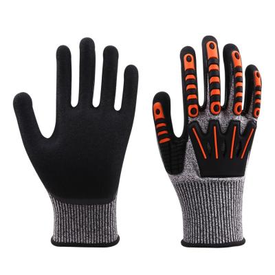 中国 建築の反振動手袋15のゲージの適用範囲が広い切口の抵抗力がある安全手袋 販売のため
