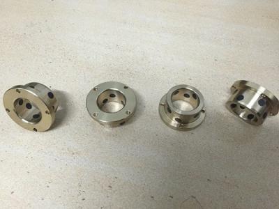 China Press Forging Solid Lube Bearings , Low Noise Graphite Plugged Bronze Bushings for sale