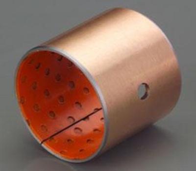 China Red Bronze Polymer Plain Bearings , Tin / Copper Plated Split Steel Bushing Better Performance for sale