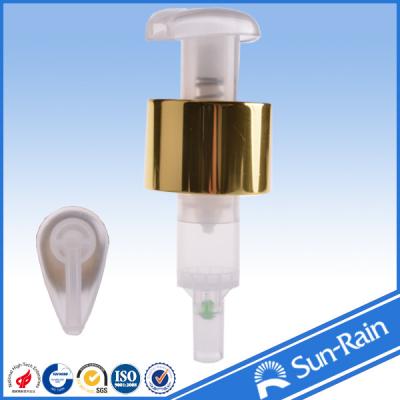 China plastic lotion pump soap dispenser with metal collar for sale
