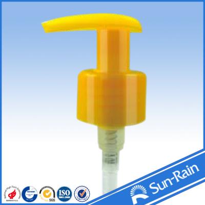 China Yellow 24mm plastic lotion pump for lotion bottles for sale