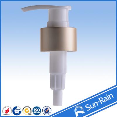 China Shampoo bottle lotion pump with smooth metal collar for sale