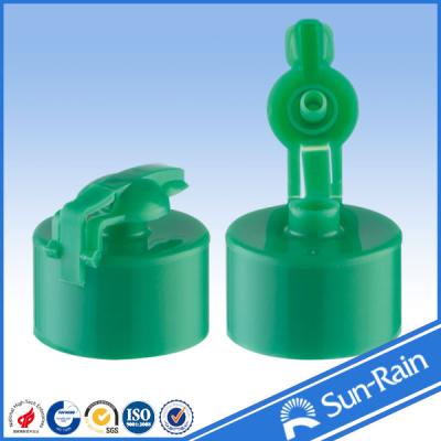 China Green 24/410 Plastic Bottle Cap for empty bottle , snap fit cap for sale