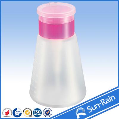 China Botella plástica cilíndrica de la loción con la bomba del removedor de barniz de clavo en venta