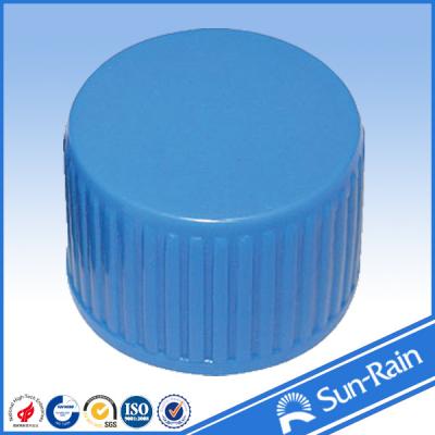 China 24mm 28mm Ribbed closure blue screw bottle caps child - proof for sale