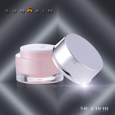 China Sunrain PMMA Plastic Cosmetic Jars 30ML 50ML SR-2384B for Personnal care for sale