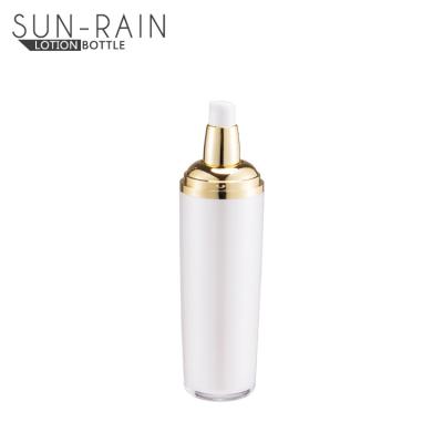China Cosmetic set lotion bottle packaging 0.23cc with gold cap SR2263A plastic pump bottle for sale